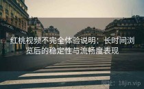 红桃视频不完全体验说明：长时间浏览后的稳定性与流畅度表现