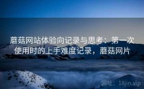 蘑菇网站体验向记录与思考：第一次使用时的上手难度记录，蘑菇网片