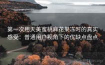 第一次用天美蜜桃麻花果冻时的真实感受：普通用户视角下的优缺点盘点