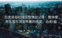 白虎自扣在线完整体验记录：整体使用氛围与浏览节奏的感受，白虎t恤