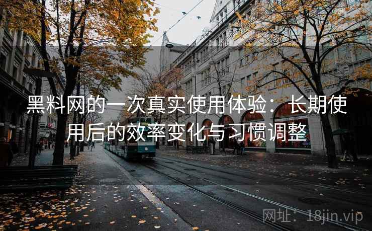黑料网的一次真实使用体验：长期使用后的效率变化与习惯调整  第2张