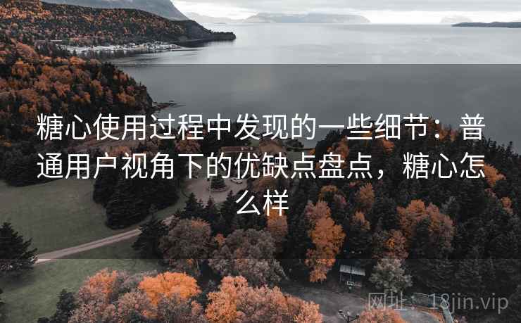 糖心使用过程中发现的一些细节:普通用户视角下的优缺点盘点,糖心怎么样 第2张 糖心使用过程中发现的一些细节:普通用户视角下的优缺点盘点,糖心怎么样 第2张